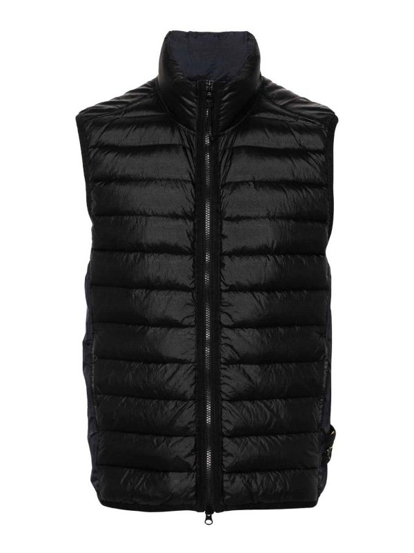 STONE ISLAND: ダウン・ハイテクジャケット - ダウンジャケット - ブルー