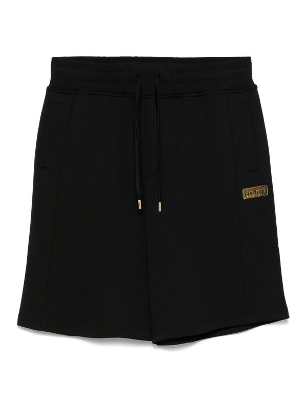 VERSACE JEANS: トラウザーショーツ - ショートパンツ - 黒