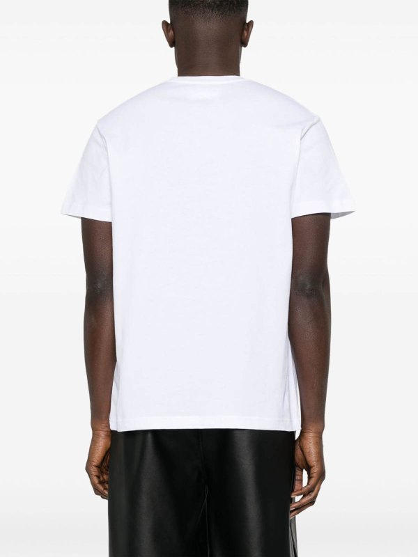 VERSACE JEANS: t-shirts online - White T-Shirt With Front Logo