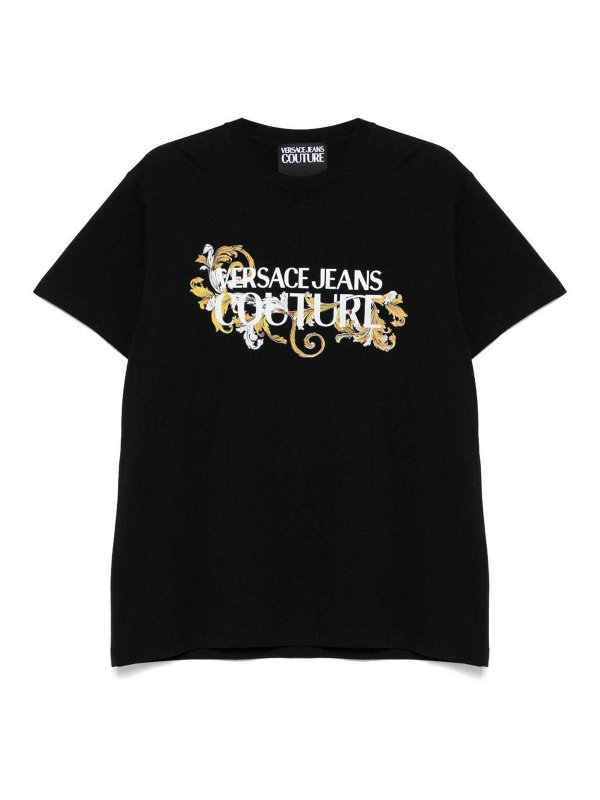 VERSACE JEANS: Camisetas - Camiseta - Negro