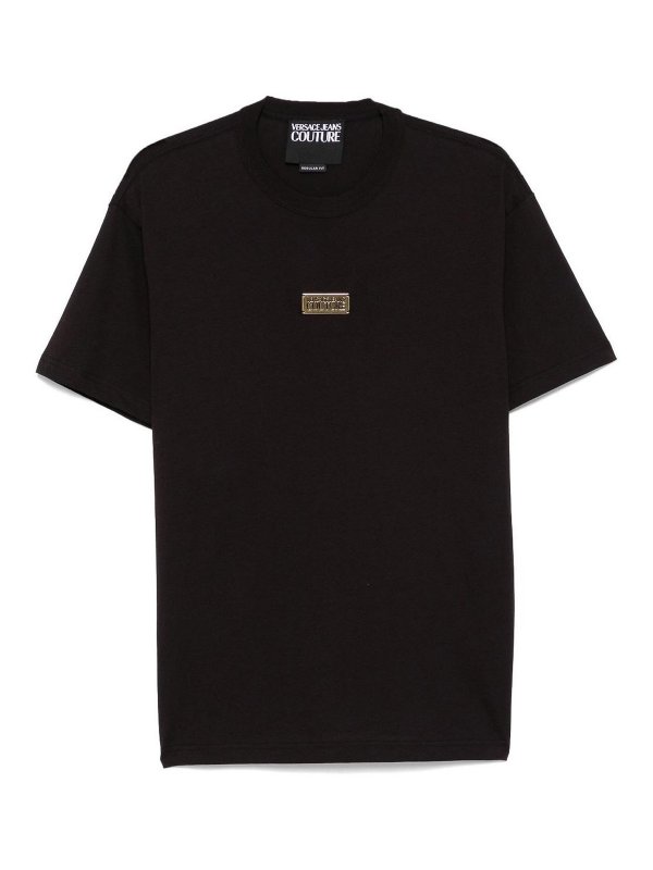 VERSACE JEANS: T-shirts - T-Shirt - Schwarz