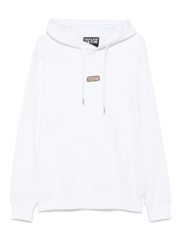 VERSACE JEANS: Sudaderas y suéteres - Sudadera - Blanco