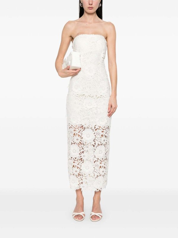 The Best Shops ROTATE Birger Christensen: Knielange Kleider - Knielanges Kleid - Weiß