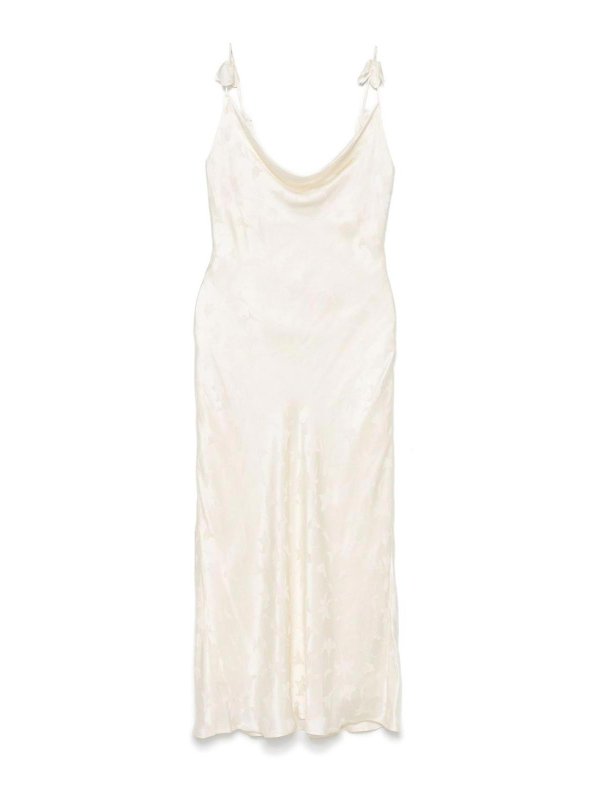 ROTATE Birger Christensen: Knielange Kleider - Knielanges Kleid - Weiß