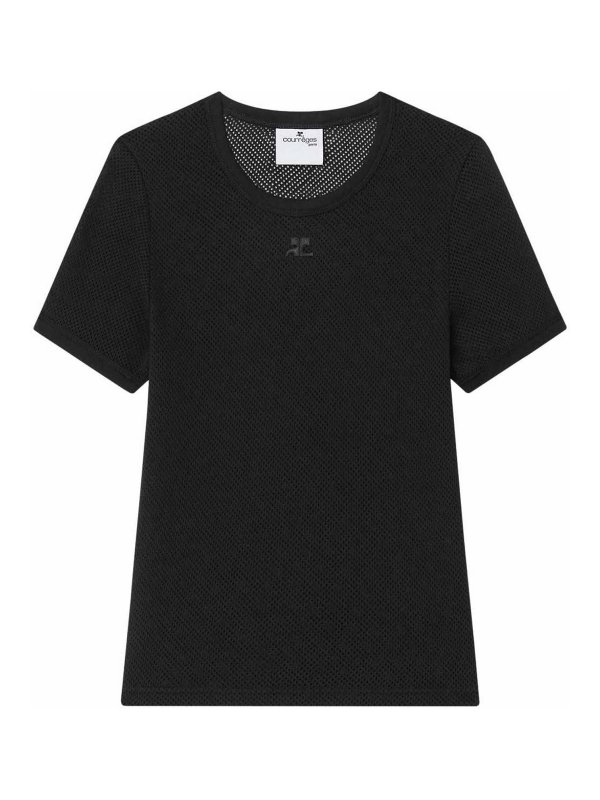 Courreges: Tシャツ - Tシャツ - 黒