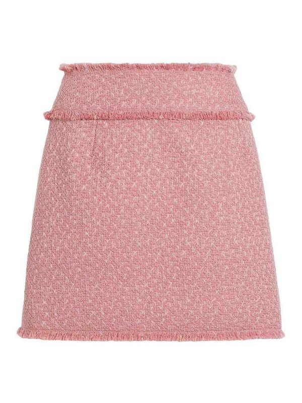 DOLCE & GABBANA: ミニスカート - ミニスカート - ヌードカラー