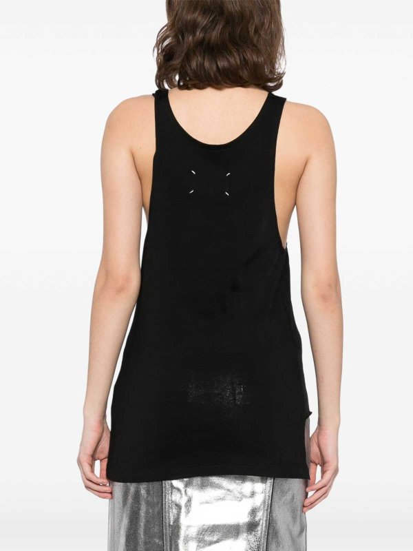 Maison Margiela: Tops und Tank Tops online - Schlagjeans - Schwarz