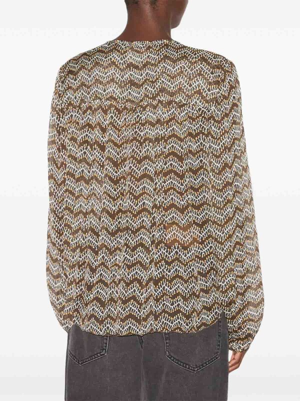 Advika Semi-Sheer Blouse With Patterns shop online: Isabel Marant Etoile