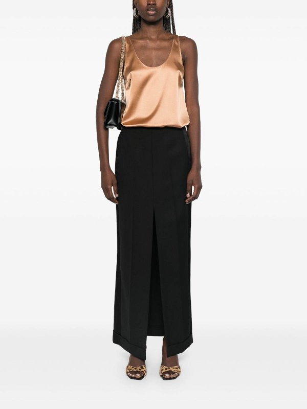 Pinko: Top e canotte online - Top senza maniche in seta pesca