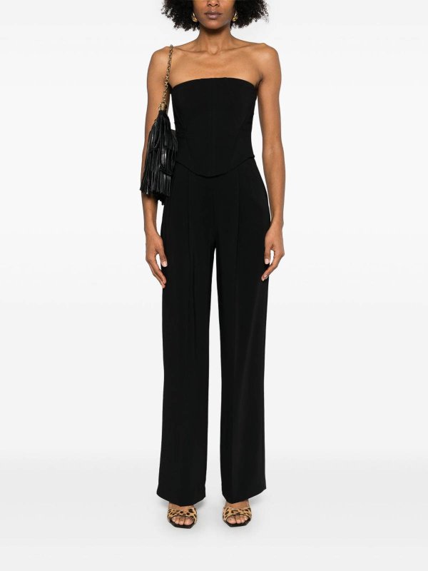 Black Strapless Long Jumpsuit Gallo shop online: Pinko