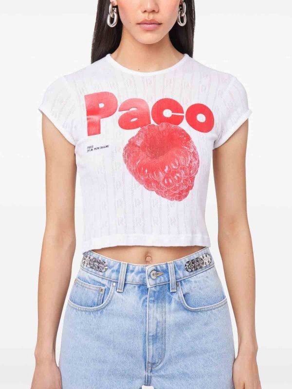 T-Shirt - Weiß shop online: RABANNE