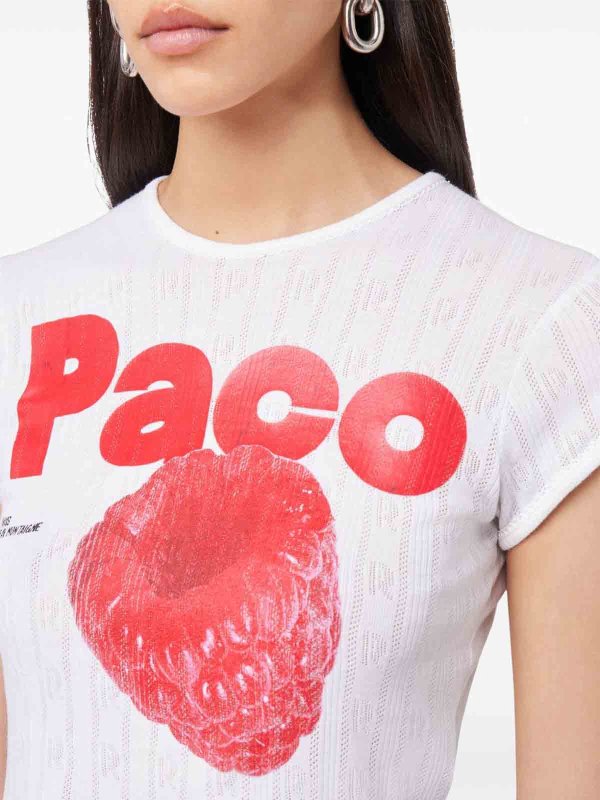 The Best Shops RABANNE: T-Shirt - Weiß