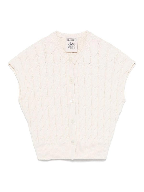 Semicouture: カーディガン - カーディガン - ベージュ