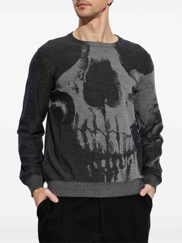 The Best Shops ALEXANDER MCQUEEN: crew necks - Skull Crewneck Jumper