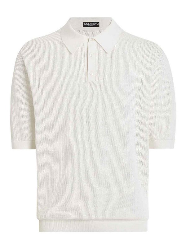 DOLCE & GABBANA: ポロシャツ - ポロシャツ - 白