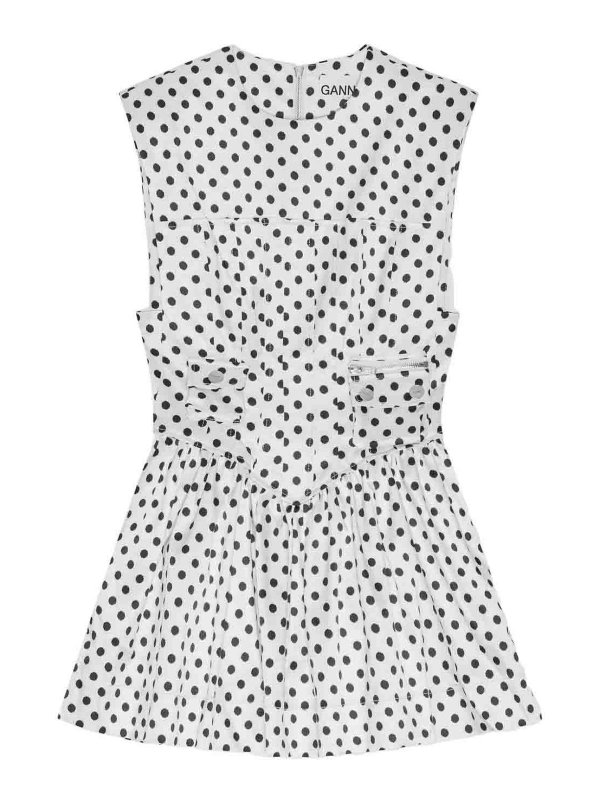 GANNI: ショートドレス - ショートドレス - 白