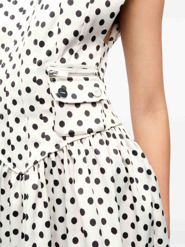 The Best Shops GANNI: ショートドレス - ショートドレス - 白