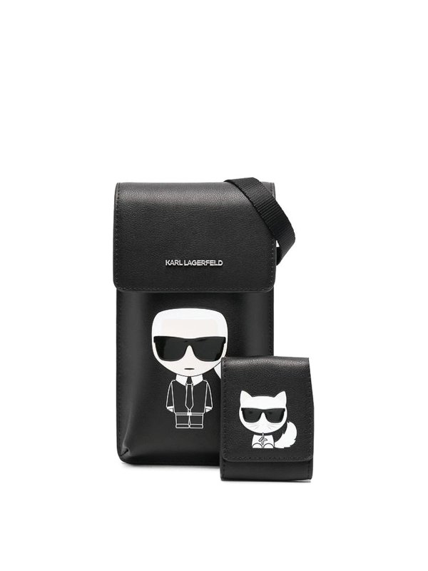 KARL LAGERFELD: ショルダーバッグ - ショルダーバッグ - 黒