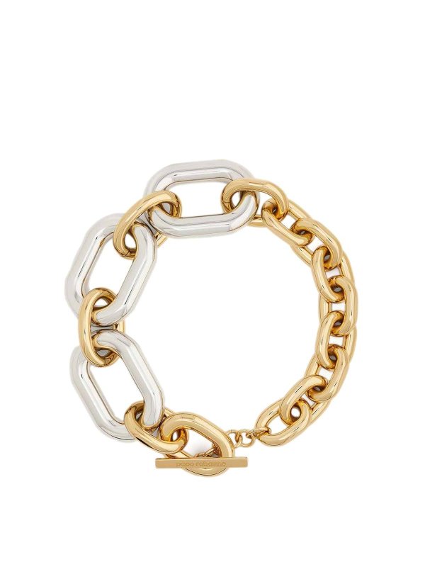 RABANNE: Necklaces & Chokers - Necklace In Silver And Gold-Tone Brass