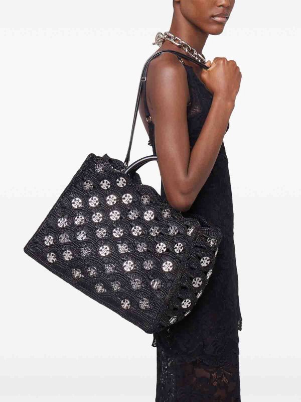 The Best Shops RABANNE: shopper - Borsa nera Rafia
