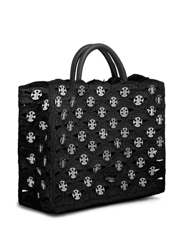 The Best Shops RABANNE: Borsa nera Rafia