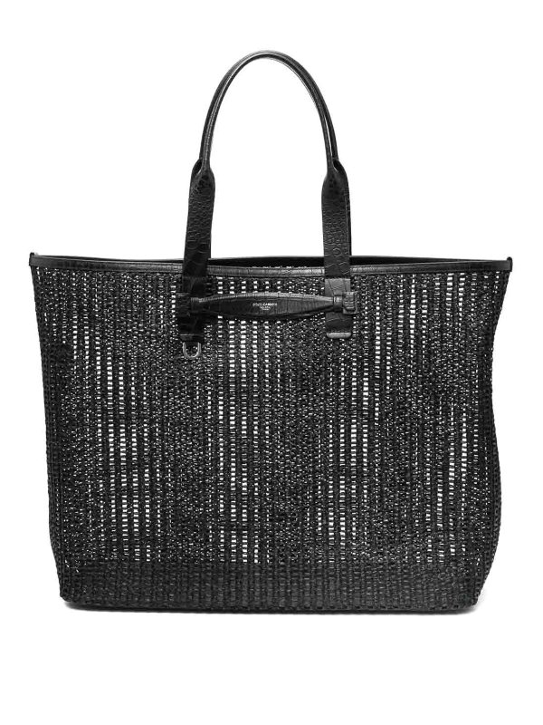 DOLCE & GABBANA: トートバッグ - トートバッグ - 黒