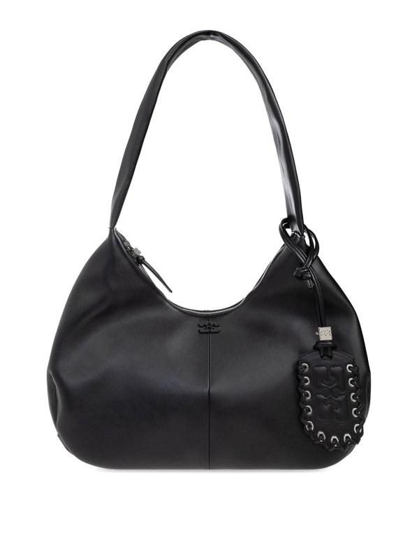 GANNI: ショルダーバッグ - ショルダーバッグ - 黒