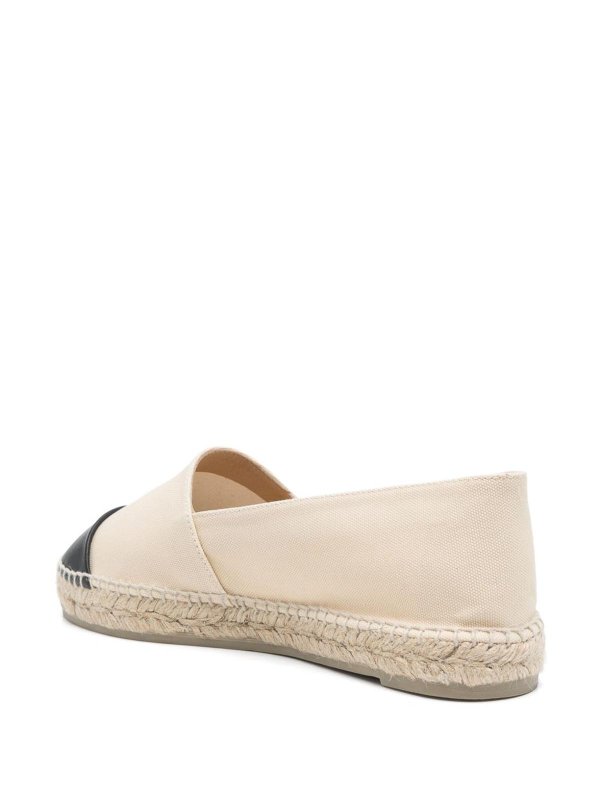 Katty Flat espadrilles con punta nera shop online: CASTANER