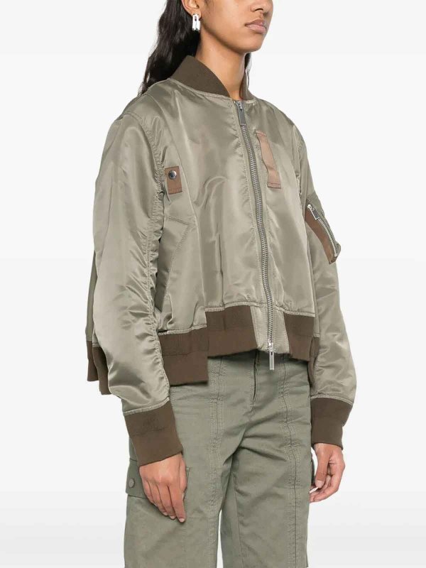 The Best Shops Sacai: ボンバージャケット - ブレザー - グレイッシュブラウン