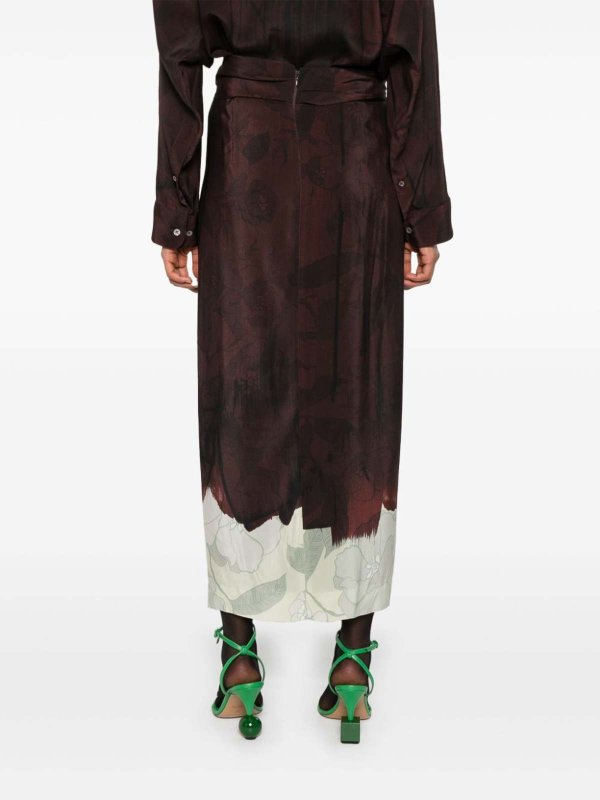 The Best Shops DRIES VAN NOTEN: Knielange und Midi Röcke - Midirock - Weiß