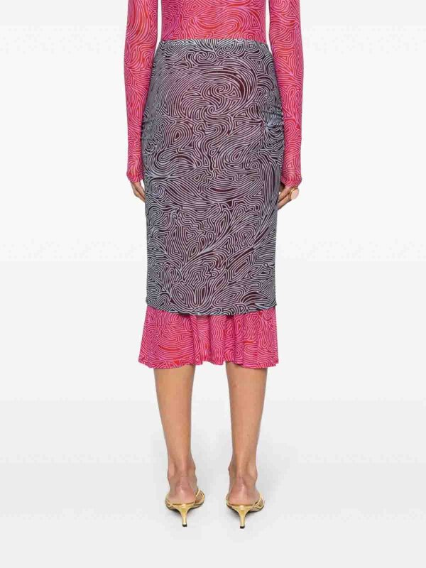 The Best Shops DRIES VAN NOTEN: ニーレングススカート＆ミディ丈 - 膝丈/ミディスカート - ブラウン