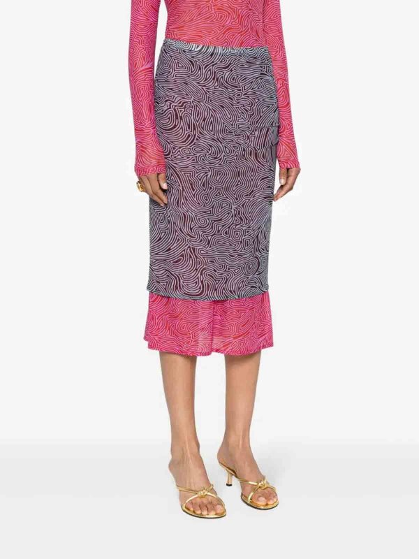 DRIES VAN NOTEN buy online 膝丈/ミディスカート - ブラウン