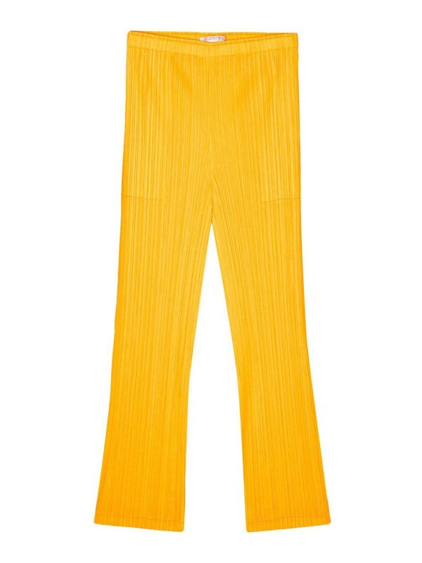 PLEATS PLEASE ISSEY MIYAKE: カジュアルトラウザー - カジュアルパンツ - 白