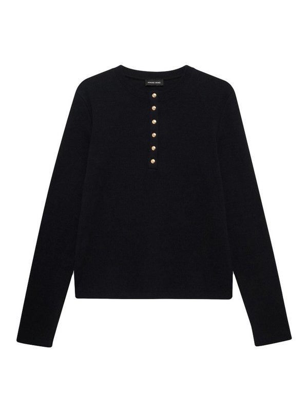 ANINE BING: クルーネック - クルーネック - 黒