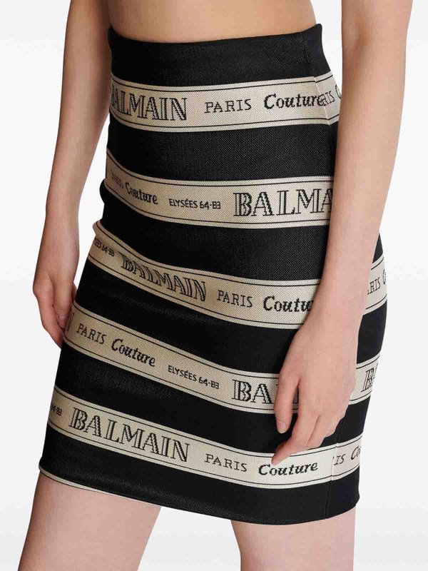 Balmain: Jupes midi et au genou online - Jupe Midi - Noir