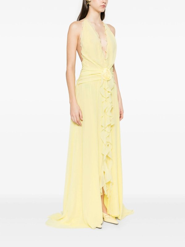 The Best Shops BLUMARINE: Knielange Kleider - Knielanges Kleid - Gelb