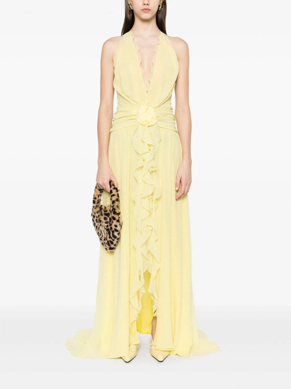 Knielanges Kleid - Gelb shop online: BLUMARINE