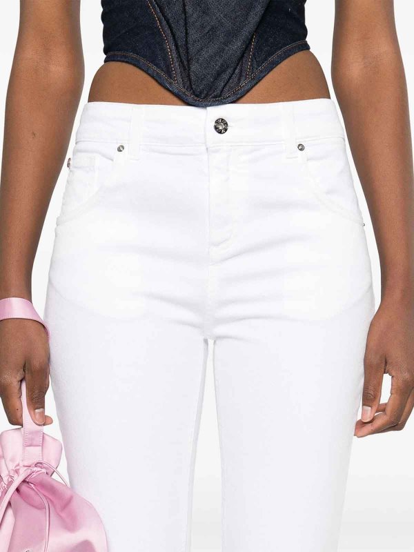 The Best Shops BLUMARINE: Bootcut - Bootcut Jeans - Weiß