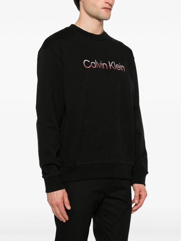 クルーネック - 黒 shop online: CALVIN KLEIN
