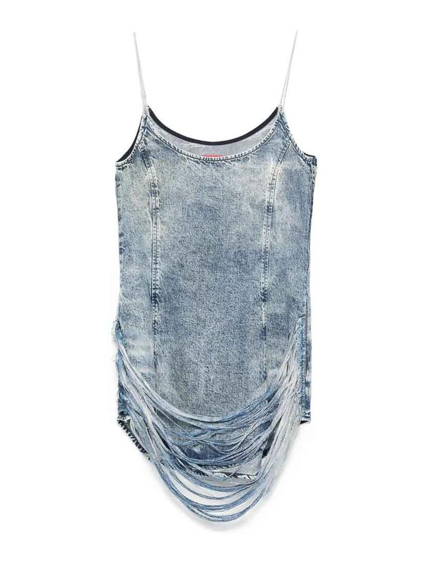 DIESEL: ニーレングスドレス - 膝丈ドレス - ブルー