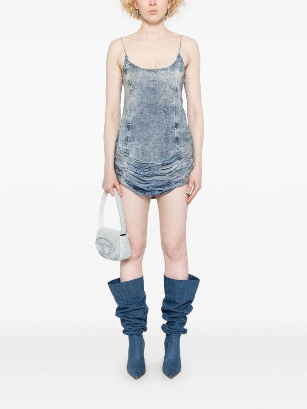 DIESEL: ニーレングスドレス online - 膝丈ドレス - ブルー