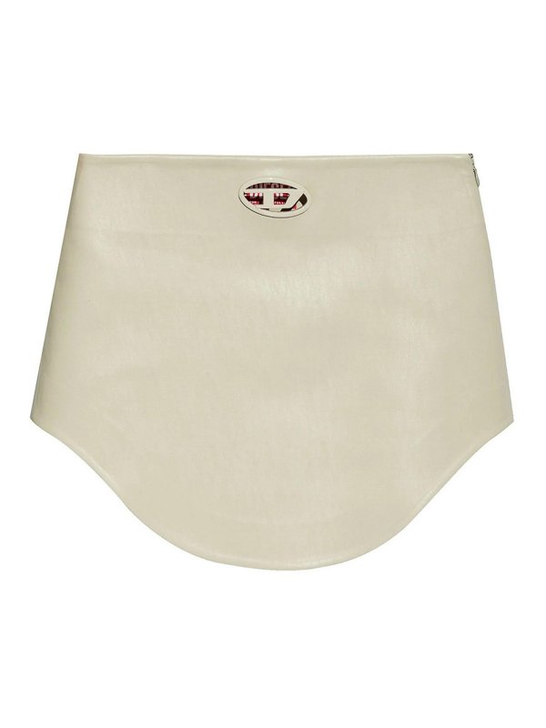 DIESEL: ニーレングススカート＆ミディ丈 - 膝丈/ミディスカート - ベージュ