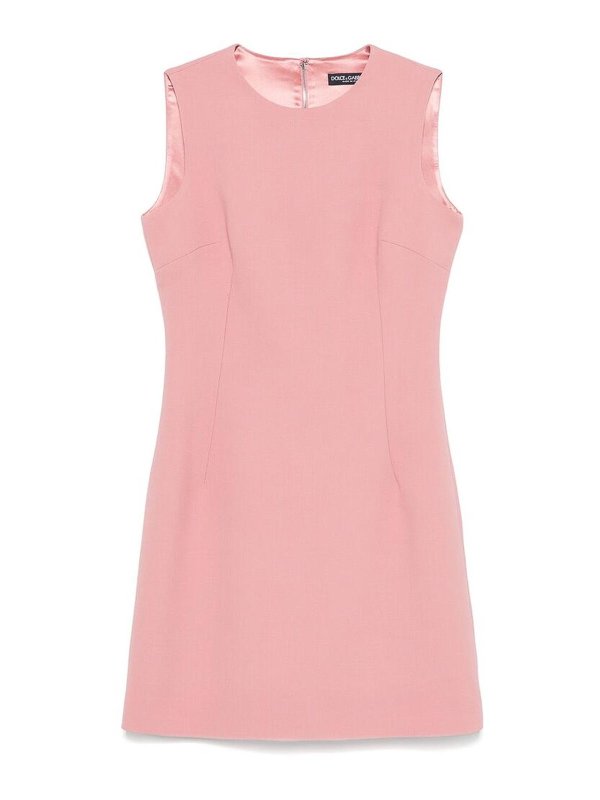 DOLCE & GABBANA: ニーレングスドレス - 膝丈ドレス - ヌードカラー