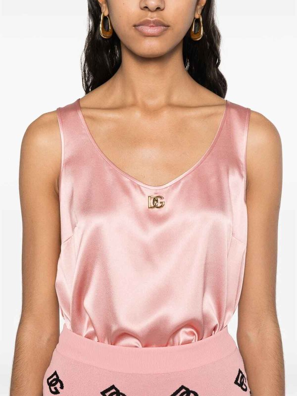 Top - Color Carne Y Neutral shop online: DOLCE & GABBANA