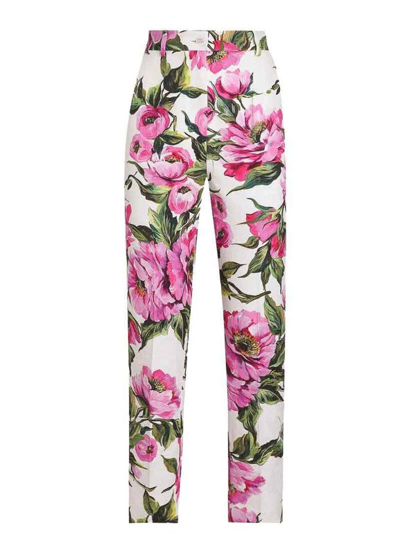 DOLCE & GABBANA: カジュアルトラウザー - カジュアルパンツ - 白