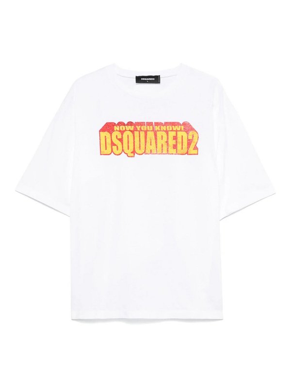 DSQUARED2: T-shirts - T-Shirt - Weiß