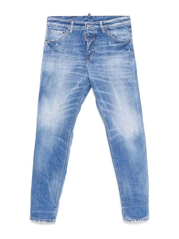 DSQUARED2: Jeans évasés - Jean Bootcut - Bleu
