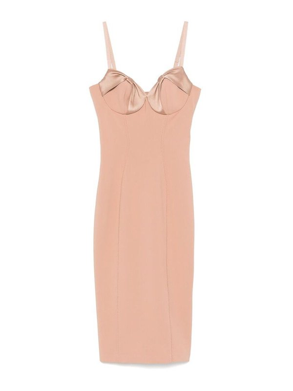 ELISABETTA FRANCHI: ニーレングスドレス - 膝丈ドレス - ピンク