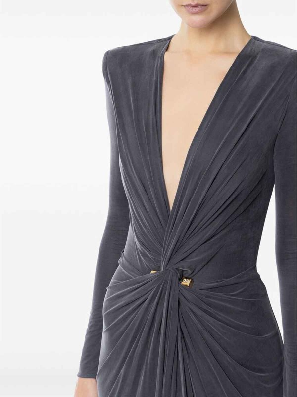 ELISABETTA FRANCHI: ニーレングスドレス online - 膝丈ドレス - グレー