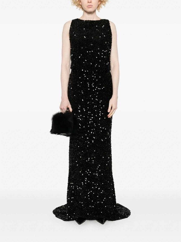 ELISABETTA FRANCHI buy online Knielanges Kleid - Schwarz